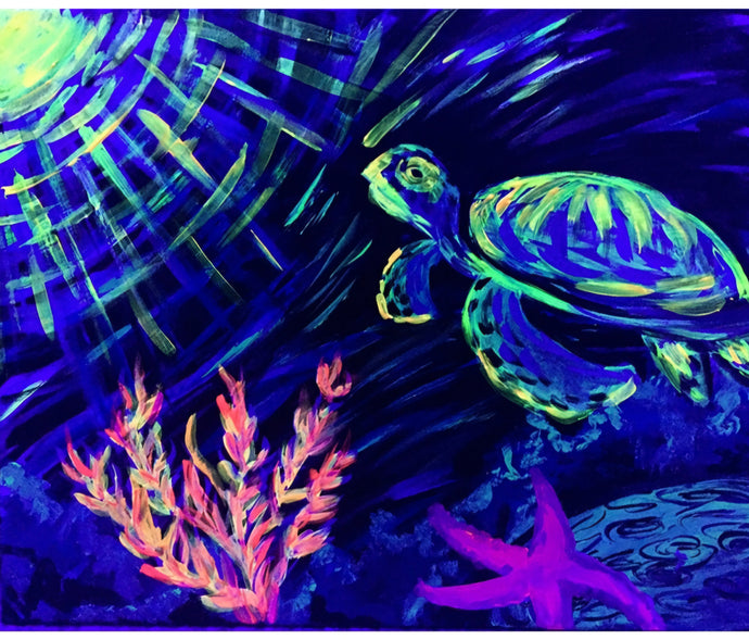 Neon Sea Turtle (Mt P)